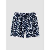 LCW SWIMWEAR Lacivert Kısa Boy Desenli Erkek Deniz Şortu