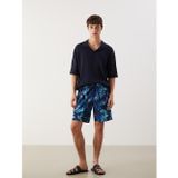 LCW SWIMWEAR Mavi Kısa Boy Desenli Erkek Deniz Şortu