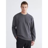 Lcw Vision Antrasit Bisiklet Yaka Erkek Kalın Sweatshirt
