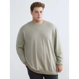 Lcw Vision Bej Bisiklet Yaka Erkek Sweatshirt