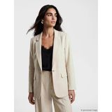 Lcw Vision Bej Keten Karışımlı Kadın Blazer Ceket