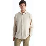 Lcw Vision Bej Regular Fit Uzun Kollu Erkek Gömlek - XL