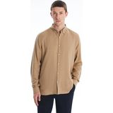 Lcw Vision Bej Slim Fit Uzun Kollu Armürlü Erkek Gömlek