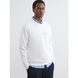 Lcw Vision Beyaz Bisiklet Yaka Baskılı Erkek Sweatshirt