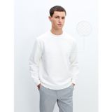 Lcw Vision Beyaz Bisiklet Yaka Uzun Kollu Erkek Sweatshirt