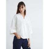 Lcw Vision Beyaz Oversize Poplin Kadın Gömlek