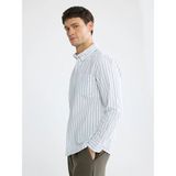 Lcw Vision Beyaz Regular Fit Çizgili Oxford Erkek Gömlek - 2XL