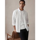 Lcw Vision Beyaz Regular Fit Çizgili Oxford Erkek Gömlek