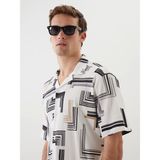 Lcw Vision Beyaz Regular Fit Kısa Kollu Desenli Erkek Gömlek - 2XL