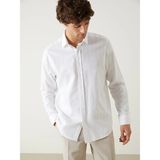 Lcw Vision Beyaz Regular Fit Uzun Kollu Armürlü Erkek Gömlek - 2XL