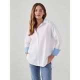 Lcw Vision Ekru Oversize Kadın Gömlek