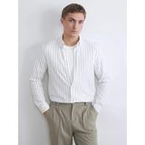 Lcw Vision Ekru Slim Fit Uzun Kollu Çizgili Erkek Gömlek