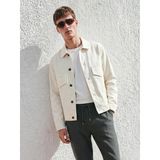 Lcw Vision Gri Loose Fit Gömlek Yaka Erkek Gabardin Ceket