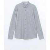 Lcw Vision Gri Slim Fit Uzun Kollu Erkek Dokulu Gömlek