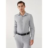 Lcw Vision Gri Slim Fit Uzun Kollu Erkek Gömlek - 2XL