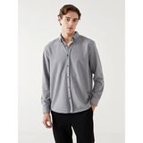 Lcw Vision Gri Slim Fit Uzun Kollu Erkek Gömlek - XL