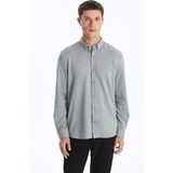 Lcw Vision Gri Slim Fit Uzun Kollu Erkek Gömlek