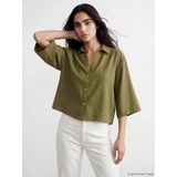 Lcw Vision Haki Oversize Kadın Gömlek