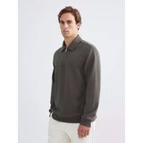 Lcw Vision Haki Polo Yaka Erkek Sweatshirt