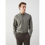 Lcw Vision Haki Slim Fit Uzun Kollu Oxford Erkek Gömlek