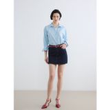 Lcw Vision İndigo Beli Kemerli Mini Jean Etek
