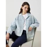Lcw Vision İndigo Oversize Kadın Jean Gömlek Ceket
