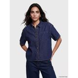 Lcw Vision İndigo Oversize Kadın Jean Gömlek