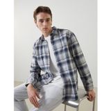 Lcw Vision İndigo Regular Fit Uzun Kollu Ekose Erkek Oduncu Gömlek
