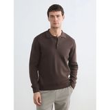 Lcw Vision Kahverengi Polo Yaka Erkek Triko Kazak