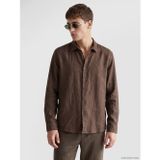 Lcw Vision Kahverengi Regular Fit %100 Keten Erkek Gömlek