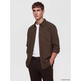 Lcw Vision Kahverengi Regular Fit Gabardin Erkek Gömlek