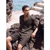Lcw Vision Kahverengi Regular Fit Resort Yaka Erkek Gömlek