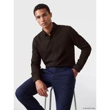 Lcw Vision Kahverengi Slim Fit Waffle Erkek Dokulu Gömlek