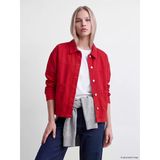 Lcw Vision Kırmızı Oversize Kadın Jean Gömlek