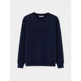 Lcw Vision Lacivert Bisiklet Yaka Baskılı Erkek Kalın Sweatshirt