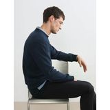 Lcw Vision Lacivert Bisiklet Yaka Erkek Sweatshirt