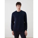 Lcw Vision Lacivert Bisiklet Yaka Uzun Kollu Erkek Sweatshirt