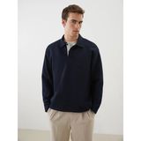 Lcw Vision Lacivert Polo Yaka Erkek Sweatshirt
