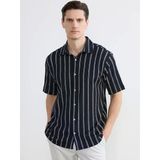 Lcw Vision Lacivert Regular Fit Çizgili Erkek Gömlek