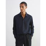 Lcw Vision Lacivert Regular Fit Uzun Kollu Gabardin Erkek Gömlek