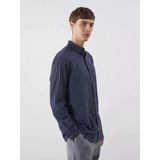 Lcw Vision Lacivert Slim Fit Çizgili Erkek Gömlek