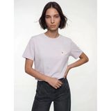 Lcw Vision Lila Bisiklet Yaka Baskılı Kadın Tişört