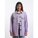Lcw Vision Lila Oversize Kadın Gömlek Ceket