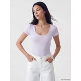 Lcw Vision Lila U Yaka Kadın Çıtçıtlı Body