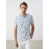 Lcw Vision Mavi Polo Yaka Kısa Kollu Desenli Pike Erkek Tişört - Blue - XL