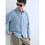 Lcw Vision Mavi Regular Fit Dokulu Erkek Gömlek