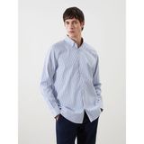 Lcw Vision Mavi Regular Fit Uzun Kollu Çizgili Erkek Gömlek - 3XL