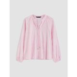 Lcw Vision Pembe Nakışlı Oversize %100 Pamuklu Bluz
