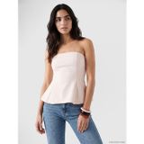 Lcw Vision Pembe Straplez Yaka Peplum Korse Bluz