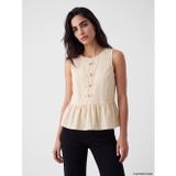 Lcw Vision Sarı Çizgili Modal Karışımlı Peplum Bluz